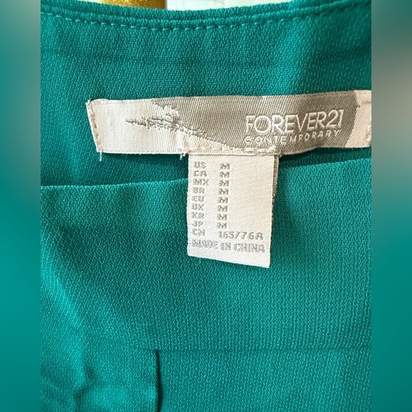 NWT Pleated Palazzo Pants by Forever 21 in Jade Sz M - Picture 4 of 5